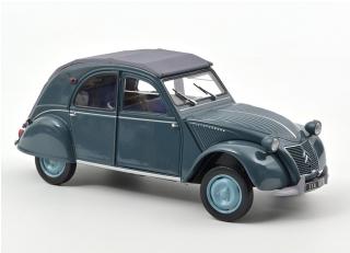 Citroën 2CV AZL 1959 - Glacier Blue Norev 1:18 Metallmodell Türen, Motorhaube und Kofferraum zu öffnen!