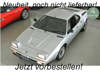 BMW M1 1980 Silver metallic    Norev 1:18 Metallmodell 2 Türen, Motorhaube und Kofferraum zu öffnen! <br> Liefertermin nicht bekannt (nicht vor 3. Quartal 2024)