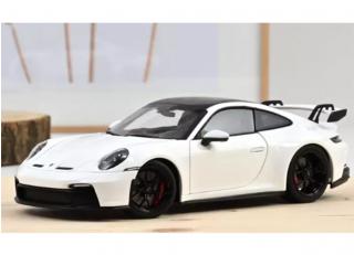 Porsche 911 GT3 2021 Weiß mit schwarzem Dach   Norev 1:18 Metallmodell