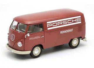 Volkswagen T1 Bus "Porsche Renndienst"  rot Welly 1:18