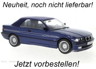 BMW Alpina B3 3.2 Cabriolet, metallic-blau, Basis: E36, 1996 MCG 1:18 Metallmodell, Türen und Hauben nicht zu öffnen <br> Disponible à partir de fin avril 2024
