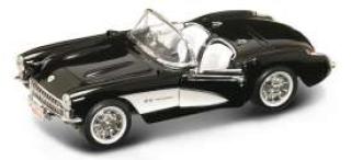 Chevrolet Corvette 1957 schwarz Road Signature 1:18