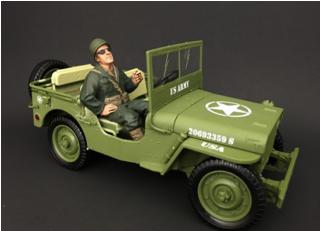 Figur WWII US Army Figure -III American Diorama 1:18 (Auto nicht enthalten!)