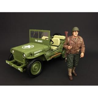 Figuren "WWII US Army Figure -I" American Diorama 1:18 (Auto nicht enthalten!)
