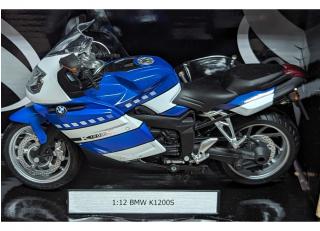 BMW K1200S blau/weiß AUTOMAXX 1:12