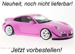 Porsche RWB 997, rosa IXO 1:18 Metallmodell (Türen/Hauben nicht zu öffnen!) <br> Liefertermin nicht bekannt