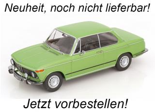 BMW L2002 tii 2.Serie 1974 grünmetallic KK-Scale 1:18 Metallmodell (Türen, Motorhaube... nicht zu öffnen!)<br> Lieferbar ab April 2024