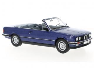 BMW 325i (E30) Cabriolet, metallic-blau, 1985 MCG 1:18 Metallmodell, Türen und Hauben nicht zu öffnen