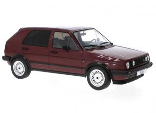 VW Golf II GTI, metallic-dunkelrot, 5-trg., 1984 MCG 1:18 Metallmodell, Türen und Hauben nicht zu öffnen