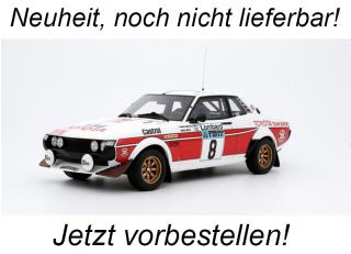 TOYOTA CELICA RA21 WHITE RAC RALLY 1977 #8 Mikkola Hannu / Hertz Arne OttOmobile 1:18 Resinemodell (Türen, Motorhaube... nicht zu öffnen!) <br> Lieferbar ab März 2024