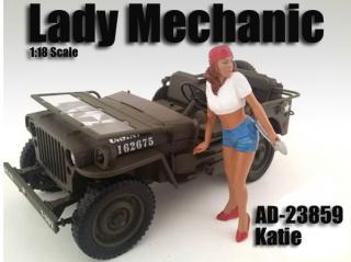 Mechanikerin \"Katie\" American Diorama 1:18 (Auto nicht enthalten)