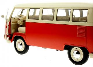 Volkswagen VW T1 Bus Panel Van 1963 red Welly 1:18
