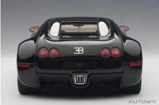 BUGATTI EB 16.4 VEYRON PRODUCTION CAR #001 (BLACK/RED METALLIC/BEIGE INTERIOR) 2006 (LIMITED EDITION OF 1.200 PIECES WORLDWIDE) AUTOart 1:18