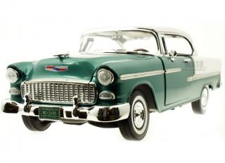 1955 Chevy Bel Air metallic grün / weiß  MotorMax 1:18