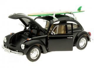 Volkswagen Beetle (Hard Top) mit Surfbrett  Welly 1:24