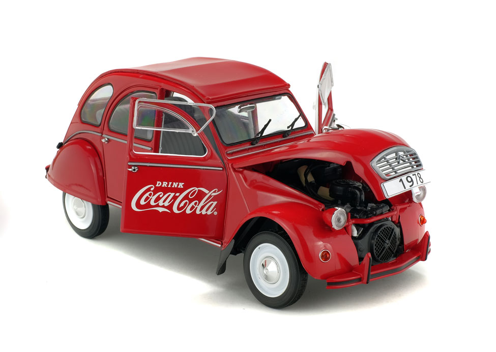 voiture miniature citroen 2cv 6 coca cola solido 1 18 sur modellauto18 de