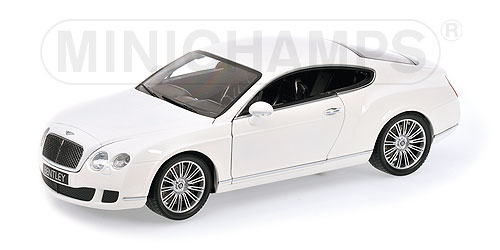 BENTLEY CONTINENTAL GT 2008 WHITE Minichamps 1:18