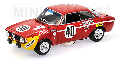 Alfa GTA 1300 Junior Picchi/Chasseuil - Winner Div 1 24H Paul Ricard Minichamps 1:18