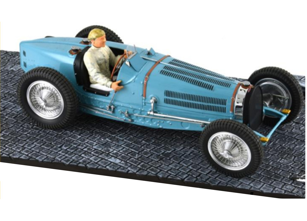 BUGATTI TYPE 59 CHÂSSIS #59124 blau (bleu ciel) Le Mans Miniatures 1:18