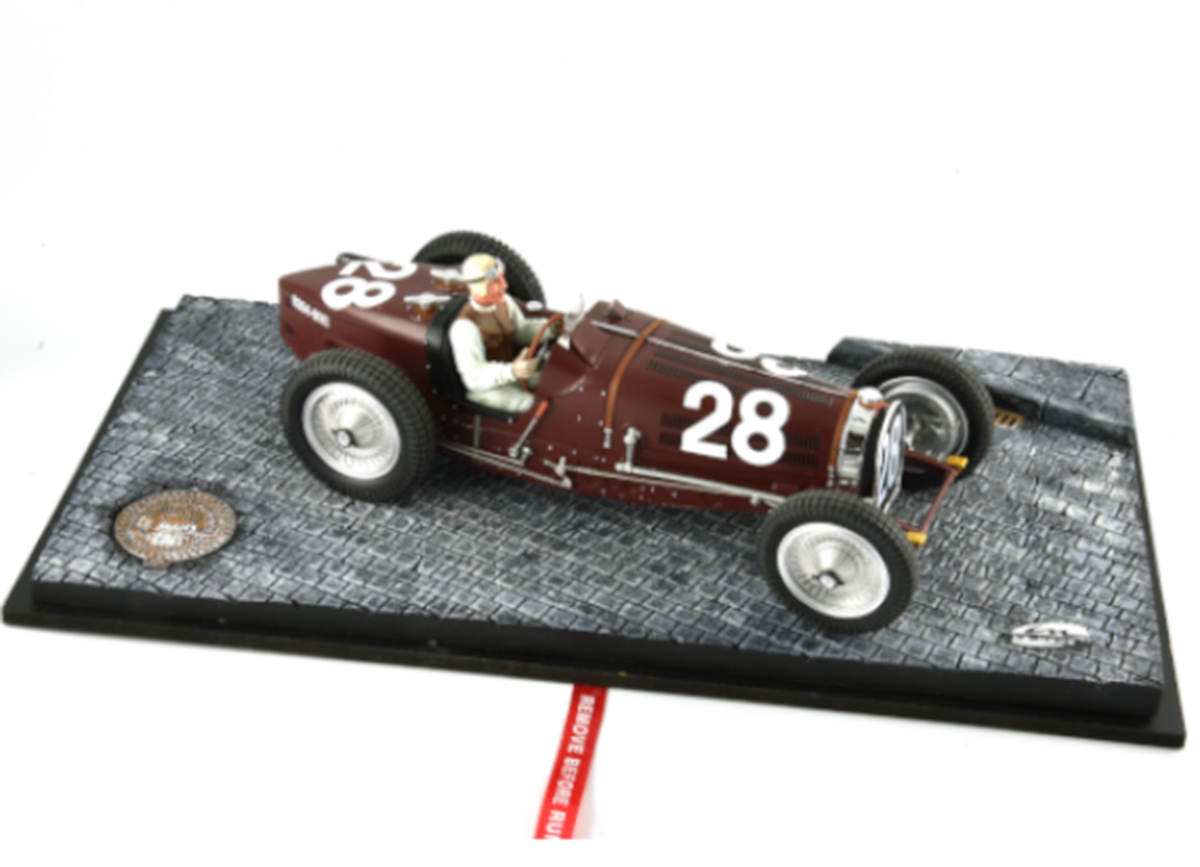 BUGATTI TYPE 59 N°28 GP MONACO 1934 PILOTÉE PAR TAZIO NUVOLARI Le Mans Miniatures 1:18