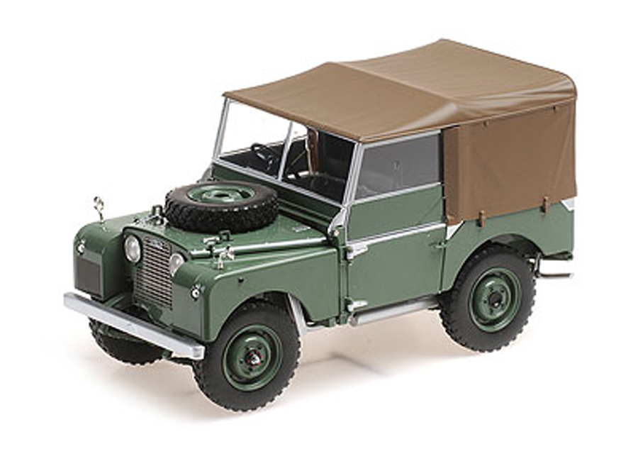 LAND ROVER - 1948 - GREEN Minichamps 1:18 Metallmodell (Türen und Motorhaube zu öffnen!)