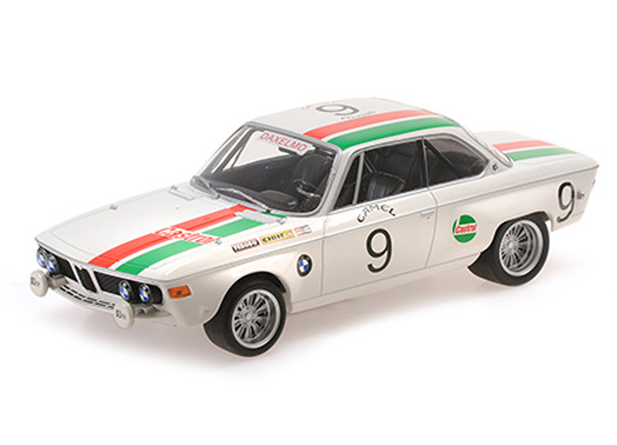 BMW 2800 CS – CASTROL BMW – MOORKENS/HAXHE – 24H SPA-FRANCORCHAMPS 1971 Minichamps 1:18 Metallmodell mit Geschlossener Karosserie