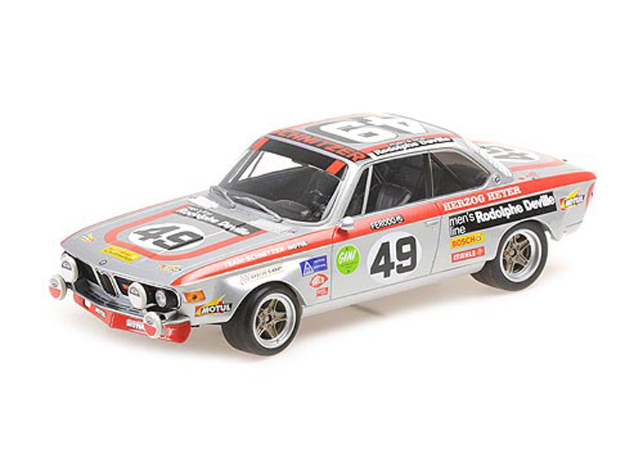 BMW 2800 CS – TEAM SCHNITZER-MOTUL – HERZOG/HEYER – 24H SPA-FRANCORCHAMPS 1972 Minichamps 1:18 Metallmodell mit Geschlossener Karosserie