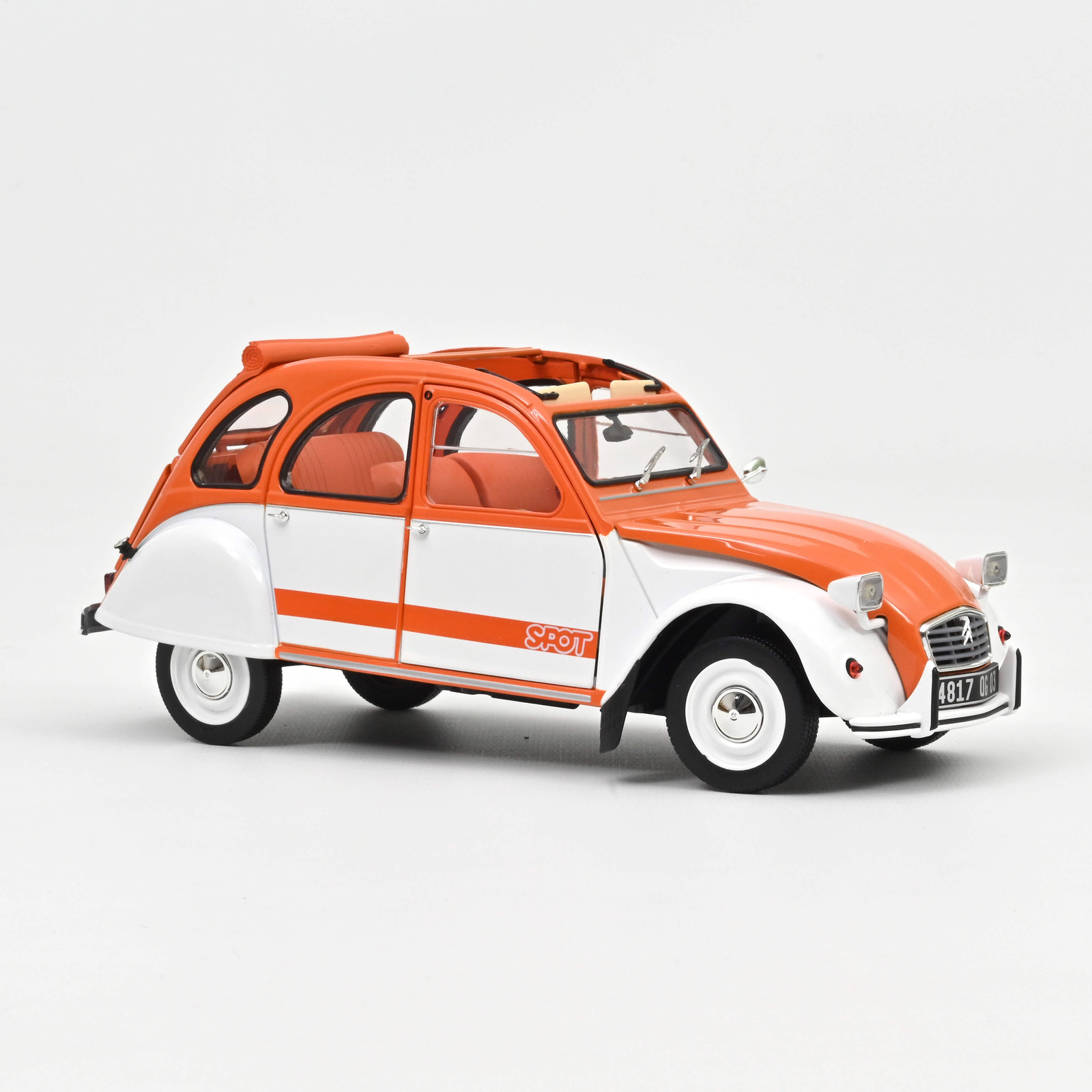 Modellauto Citroën 2CV Spot 1976 Norev 1:18 Metallmodell 2 Türen