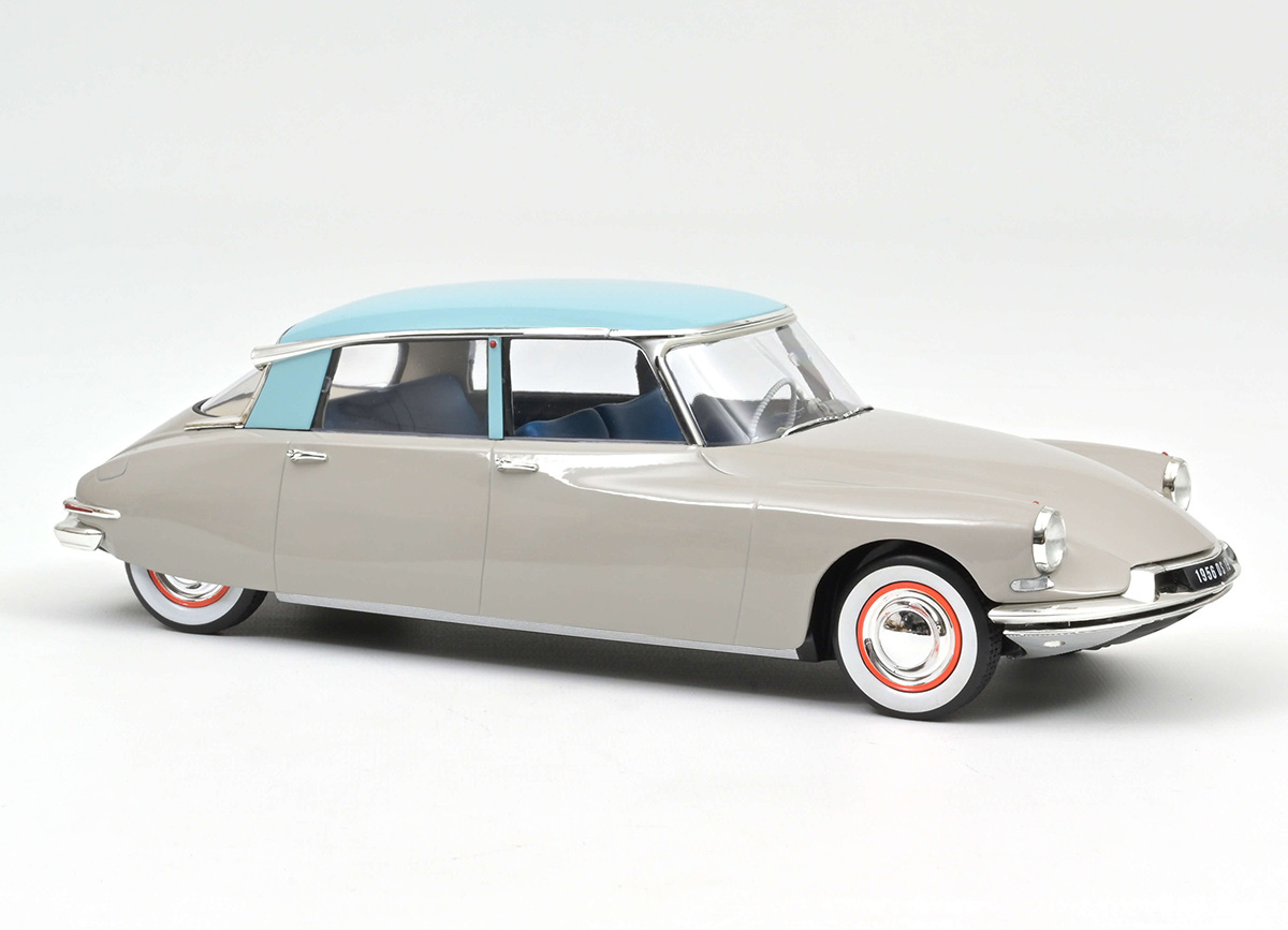 Citroën DS 19 1956 Rosé Grey and Turquoise Norev 1:18 Metallmodell (Türen/Hauben nicht zu öffnen!)