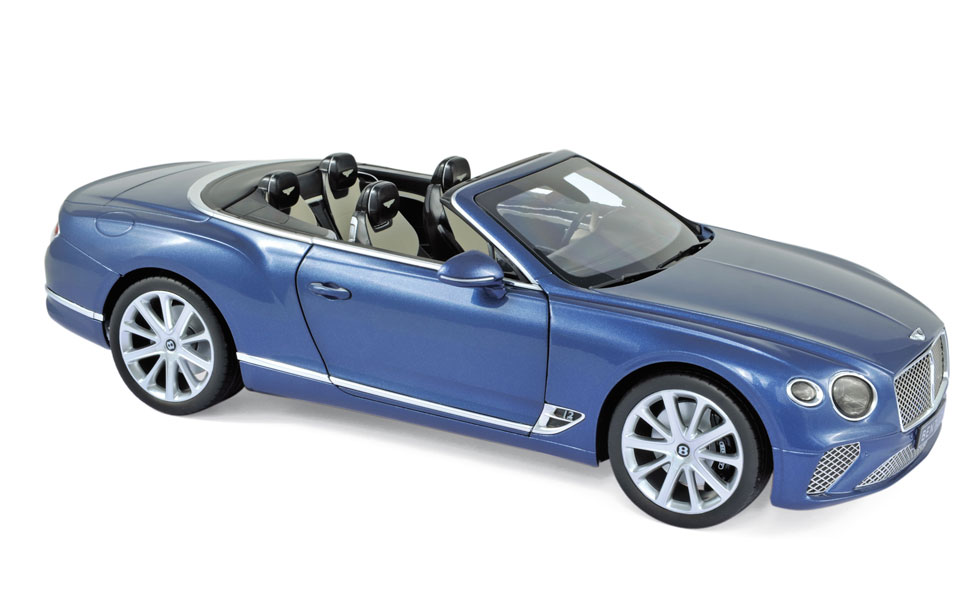 Bentley Continental GTC 2019 - Blue Crystal Norev Metallmodell 1:18