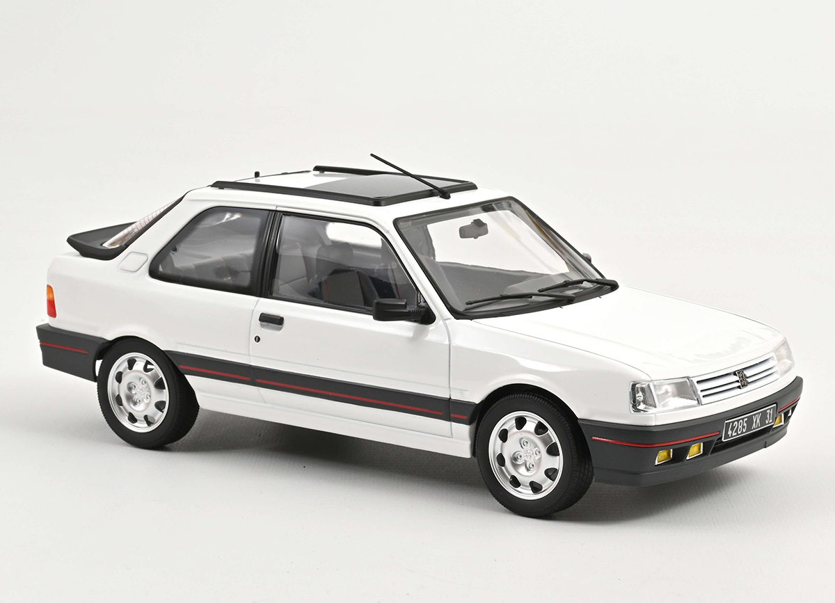 Peugeot 309 GTi 1987 Meije White  Norev 1:18 Metallmodell (Türen/Hauben nicht zu öffnen!)