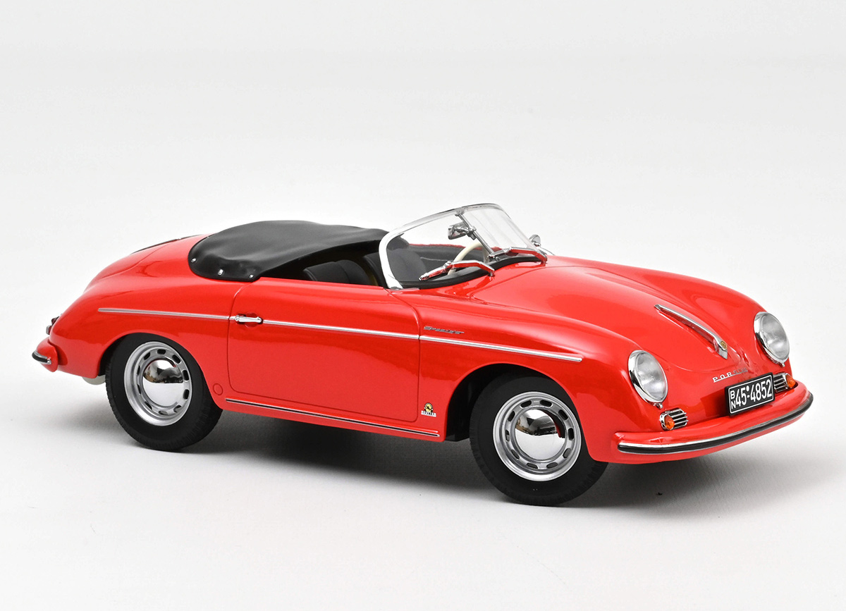 Porsche 356 Speedster 1954 - Red Norev 1:18 Metallmodell (Türen/Hauben nicht zu öffnen!)