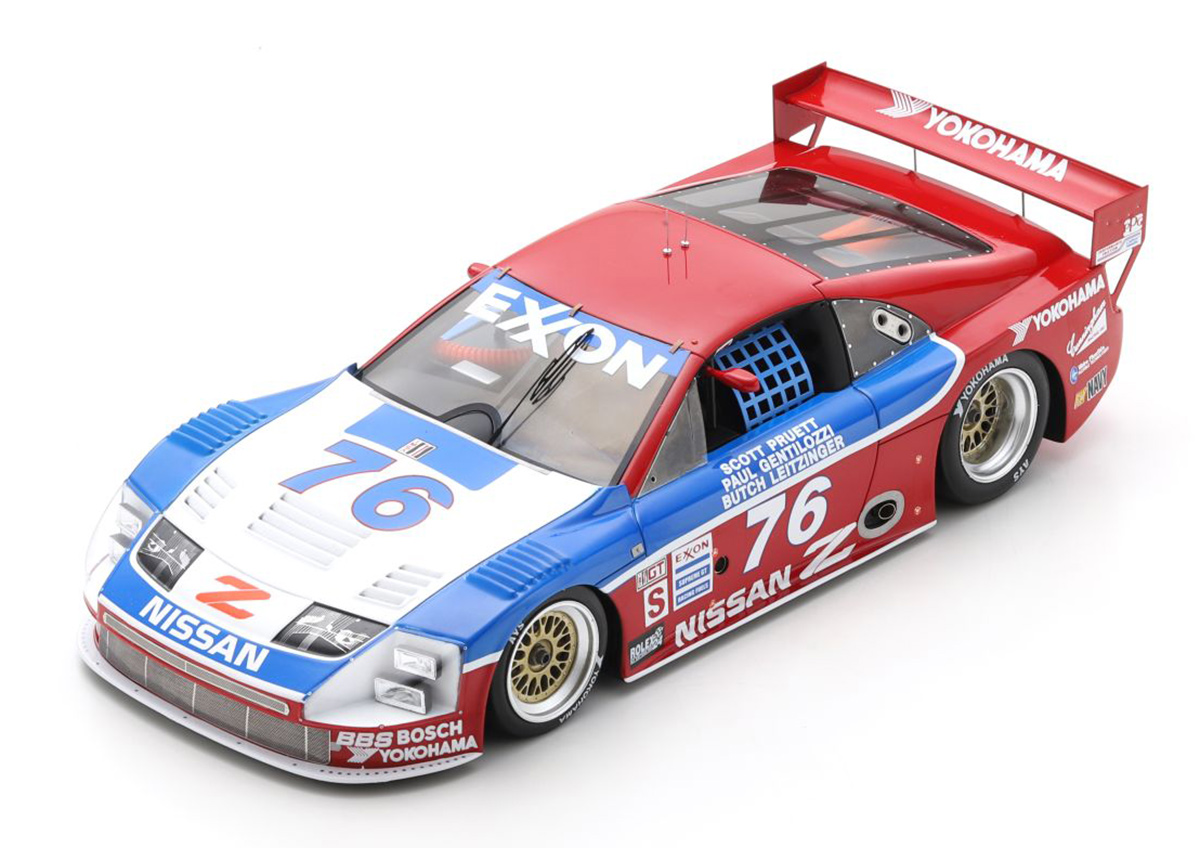 Nissan 300ZX Twin Turbo GTS No.76 Winner Daytona 24H 1994 S. Pruett - P. Gentilozzi - B. Leitzinger - S. Millen Spark 1:18 mit Plexiglasvitrine (Türen, Motorhaube... nicht zu öffnen!)
