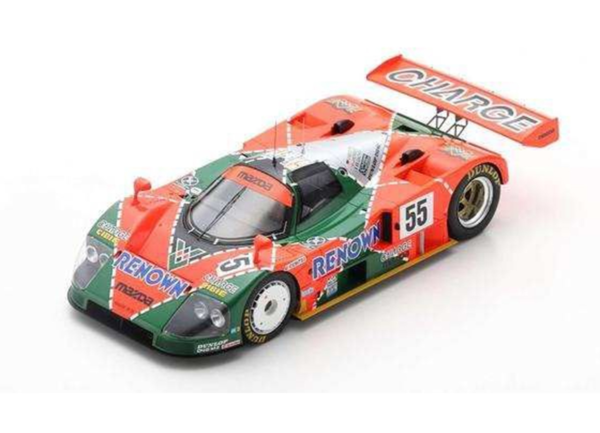 Mazda 787 B No.55 Winner 24H Le Mans 1991 V. Weidler - J. Herbert - B. Gachot Spark 1:18 mit Plexiglasvitrine (Türen, Motorhaube... nicht zu öffnen!)