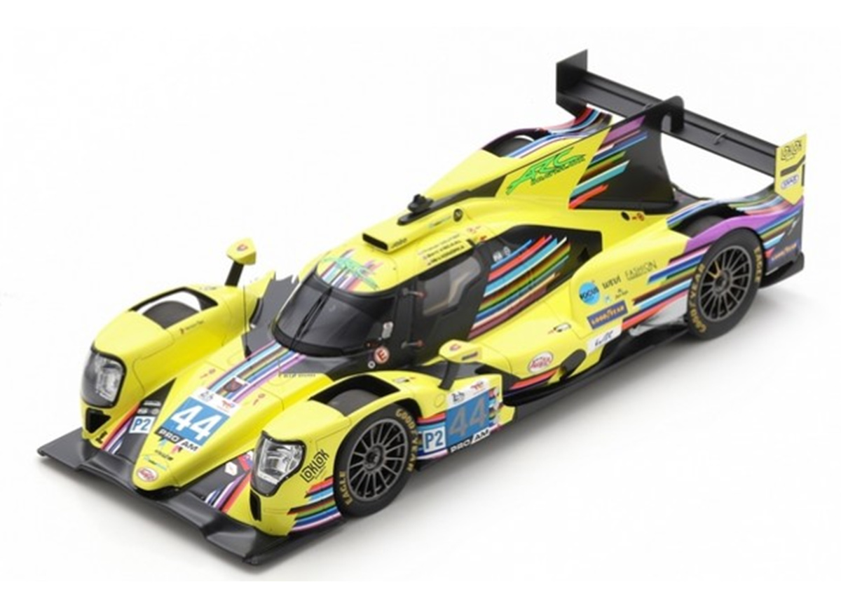Oreca 07 - Gibson No.44 ARC Bratislava 24H Le Mans 2022 M. Konopka - B. Viscaal - T. Vautier Spark 1:18 mit Plexiglasvitrine (Türen, Motorhaube... nicht zu öffnen!)
