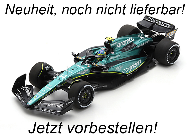 Aston Martin AMR23 No.14 Aston Martin Aramco Cognizant F1 Team  3rd Bahrain GP 2023 Fernando Alonso Spark 1:18