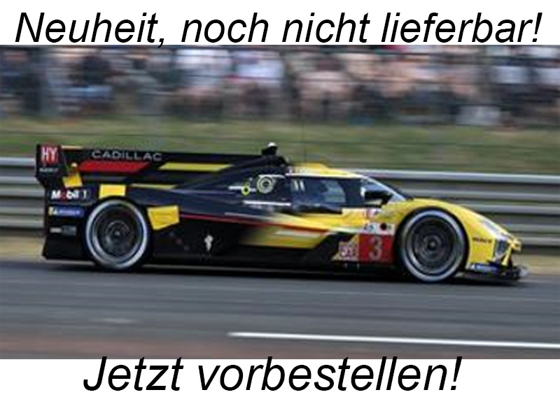 Cadillac V-Series.R No.3 CADILLAC RACING 4th 24H Le Mans 2023 S. Bourdais - R. van der Zande - S. Dixon Spark 1:18 mit Plexiglasvitrine (Türen, Motorhaube... nicht zu öffnen!)  Liefertermin nicht bekannt (nicht vor November 2023)