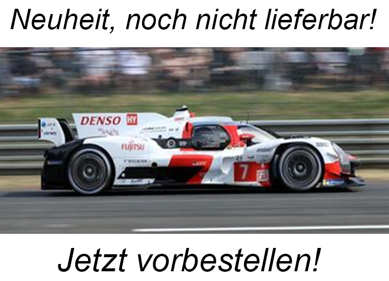 Toyota GR010 - Hybrid No.7 TOYOTA GAZOO RACING 24H Le Mans 2023 M. Conway - K. Kobayashi - J-M. Lopez Spark 1:18 mit Plexiglasvitrine (Türen, Motorhaube... nicht zu öffnen!)  Liefertermin nicht bekannt