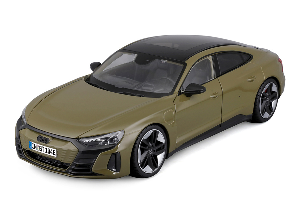 Modellauto Audi RS E-Tron GT ́22 tactical grün Burago 1:18 Metallmodell bei