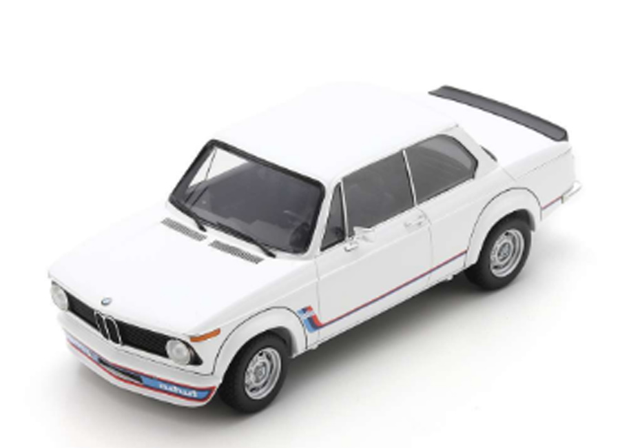 BMW 2002 Turbo 1973 Spark 1:18 mit Plexiglasvitrine (Türen, Motorhaube... nicht zu öffnen!)