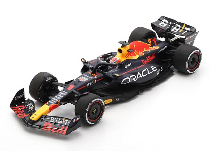 Oracle Red Bull Racing RB19 No.1 Oracle Red Bull Racing Winner Bahrain GP 2023 Max Verstappen Spark 1:18