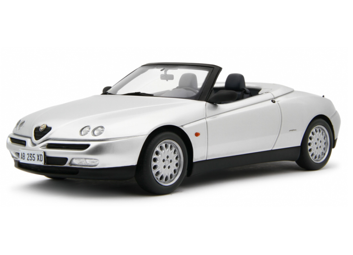 Alfa Romeo Spider 2.0 T.Spark 16V 1995 GRIGIO CHIARO MET. Laudoracing 1:18 Resinemodell (Türen, Motorhaube... nicht zu öffnen!)