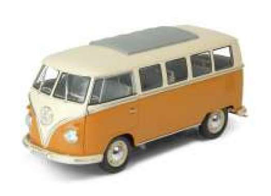 Volkswagen VW T1 Bus Window Van yellow/white 1962  Welly 1:18