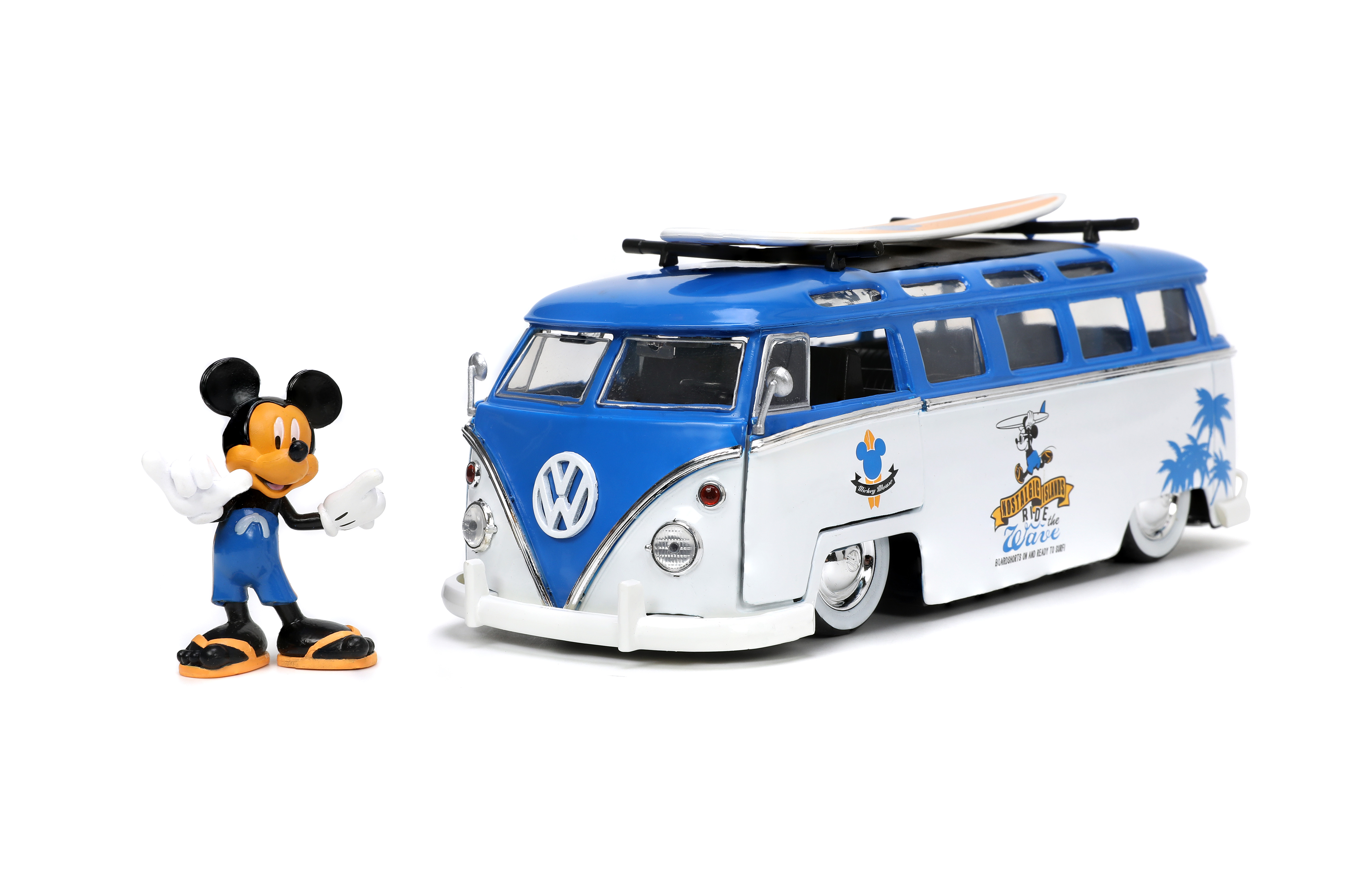 Hollywood Rides Disney Mickey VW Samba T1 Van mit Figur Jada 1:24