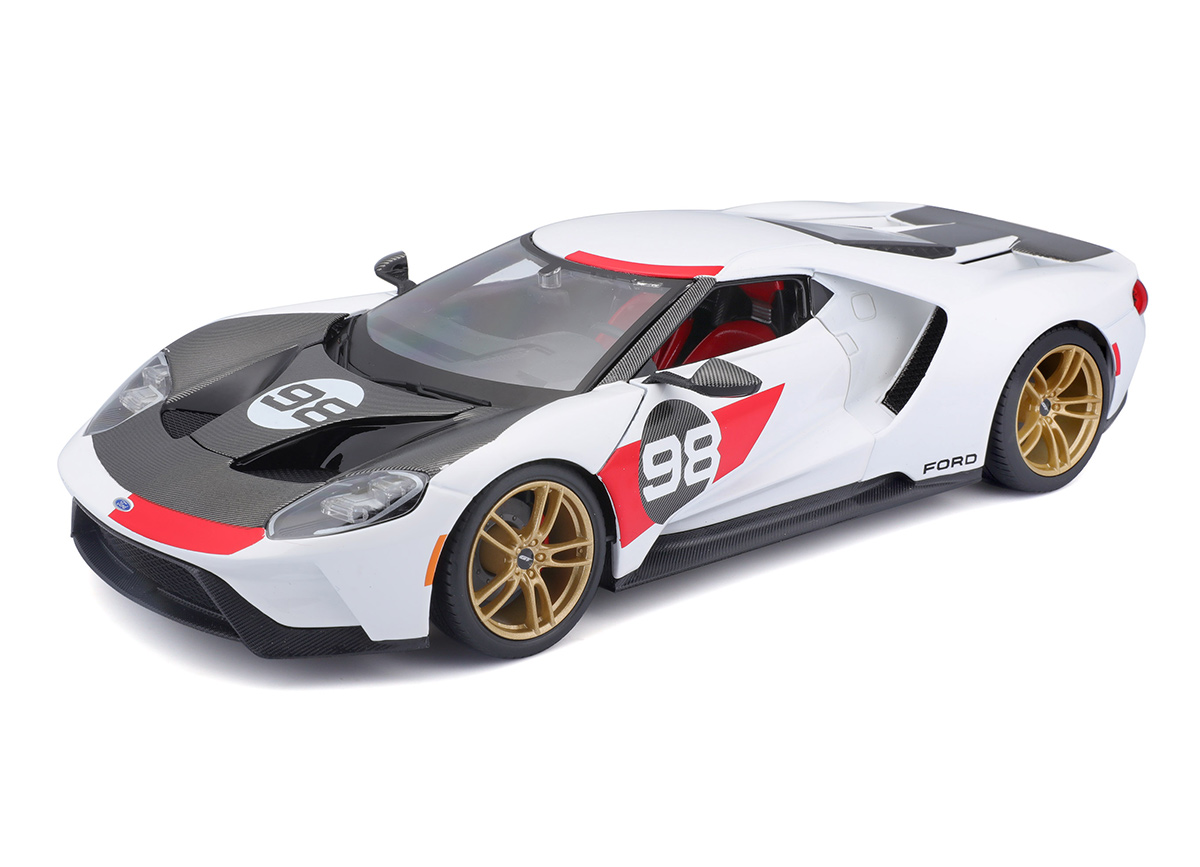 Ford GT 21 "Heritage" white/black #98 Maisto 1:18