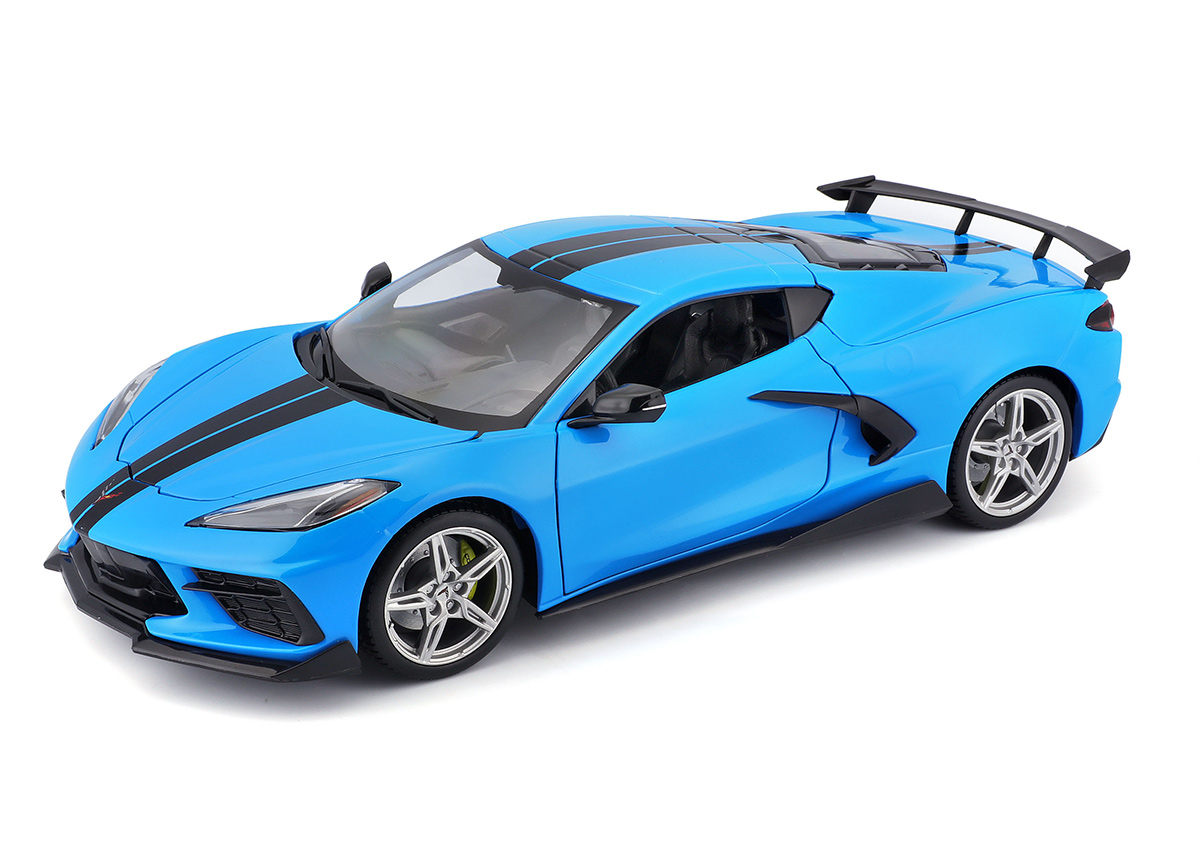 Chevrolet Corvette Stingray Coupe ´20 high Wing blue Maisto 1:18 Metallmodell