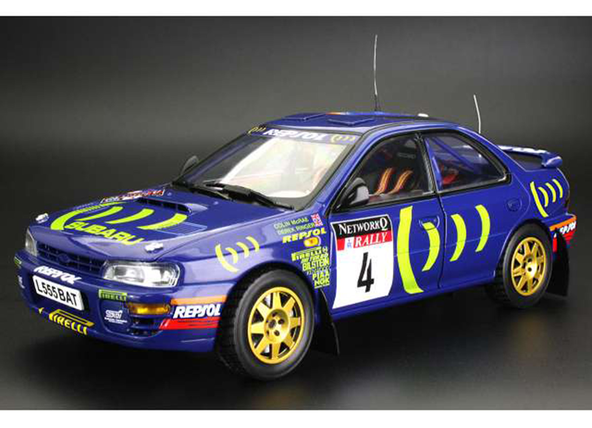 Subaru Impreza 555 – #2 Colin McRae – Derek Ringer – Winner Network Q RAC Rally 1995 SunStar Metallmodell 1:18