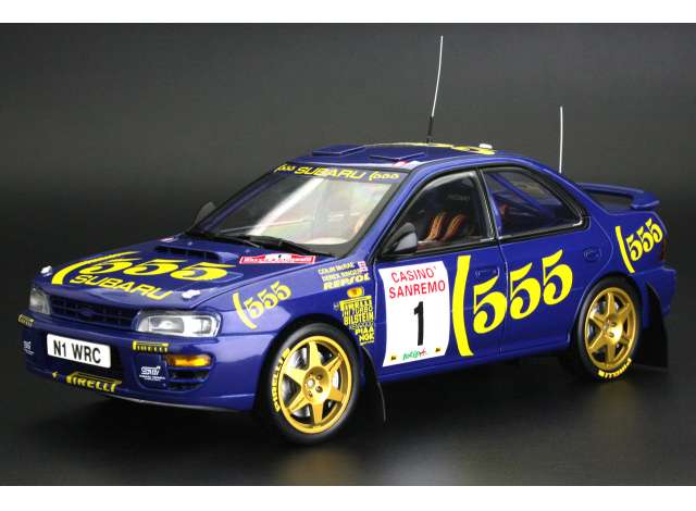 Subaru Impreza 555 #1 1996 Collin McRae/ Derek Ringer winner San Remo Rally SunStar Metallmodell 1:18