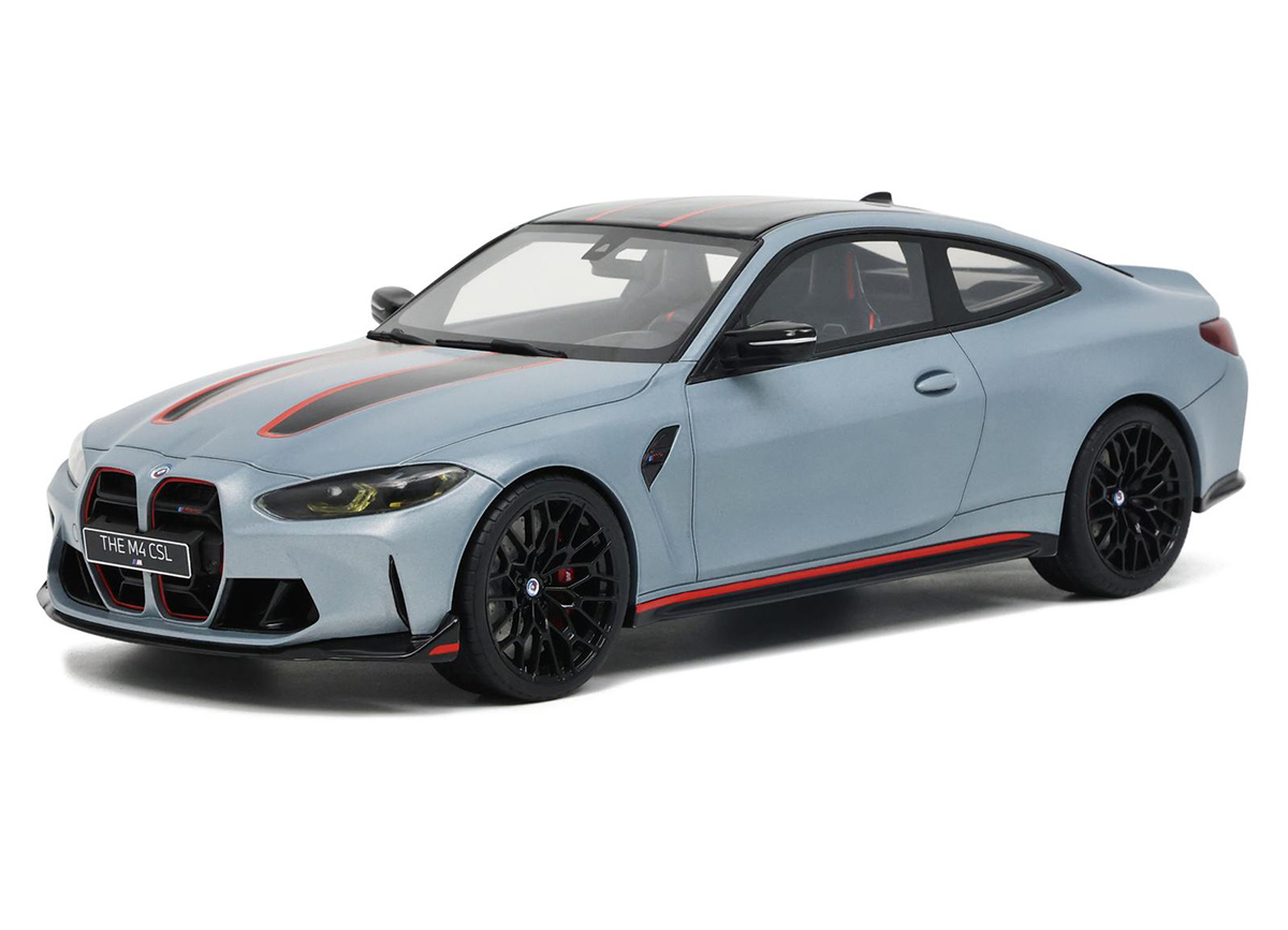 BMW M4 CSL (G82) GREY 2022 GT Spirit 1:18 Resinemodell (Türen, Motorhaube... nicht zu öffnen!)