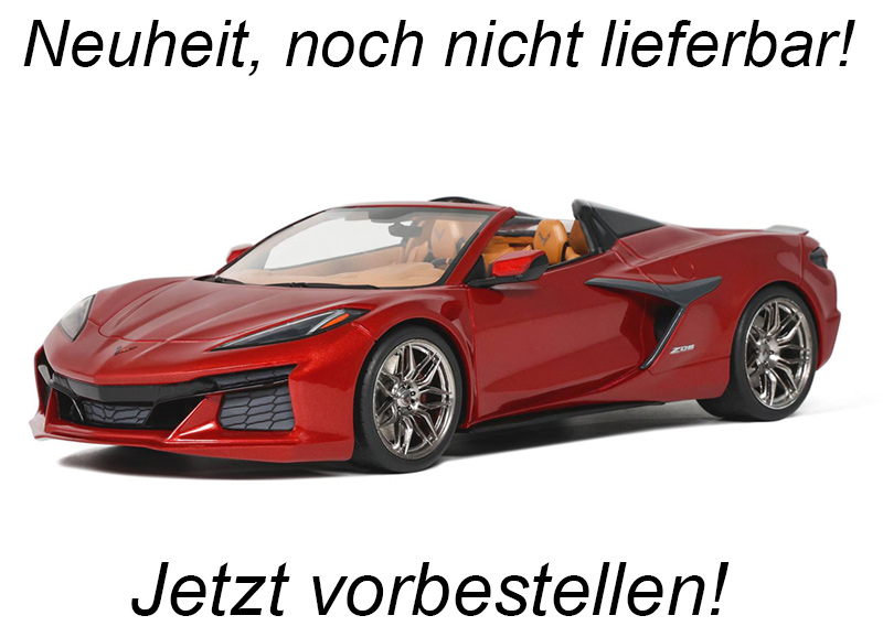 Chevrolet Corvette C8 Cabriolet Z06 2022 Red Mist Metallic GT Spirit 1:18 Resinemodell (Türen, Motorhaube... nicht zu öffnen!)